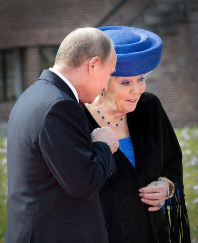 دیدار پوتین رییس جمهور روسیه با ملکه هلند