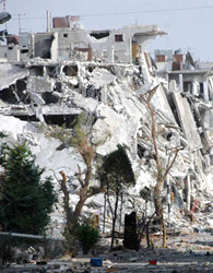 بیش از 50 درصد زیر ساخت‌های سوریه و منازلی در برخی مناطق به طور کامل تخریب شده است