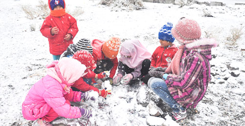 بارش برف مدارس کرمانشاه را تعطیل کرد