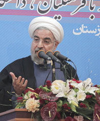 روحانی:آبادان​و خرمشهر منطقه​آزاد مي​شود