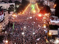 ميدان التحرير مملو از جمعيت شد