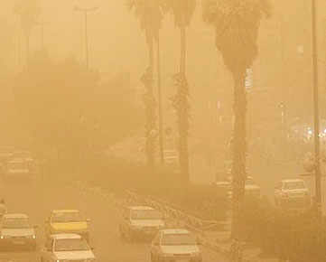آلودگی هوای خوزستان در شرايط هشدار