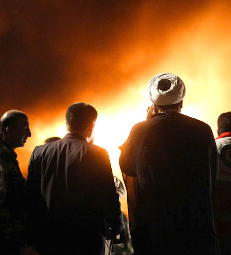 آتش‌سوزی قزوین از ابتدا تا اطفاء/ تصاوير