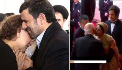 دلواپسان، روبوسی احمدی نژاد و لیلا حاتمی