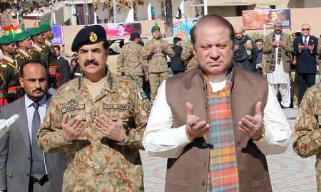 نخست‌وزیر و فرمانده ارتش پاکستان در ریاض