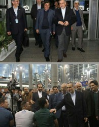 حسین فریدون در فرودگاه امام خمینی (ره)