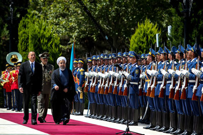 استقبال رییس‌‌جمهور آذربایجان‌از روحانی