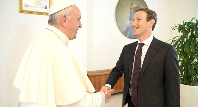 هدیه بنیان‌گذار فیس‌بوک به پاپ فرانسیس