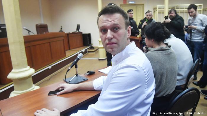 الکسی ناوالنی، از مخالفان سرسخت پوتین در دادگاه