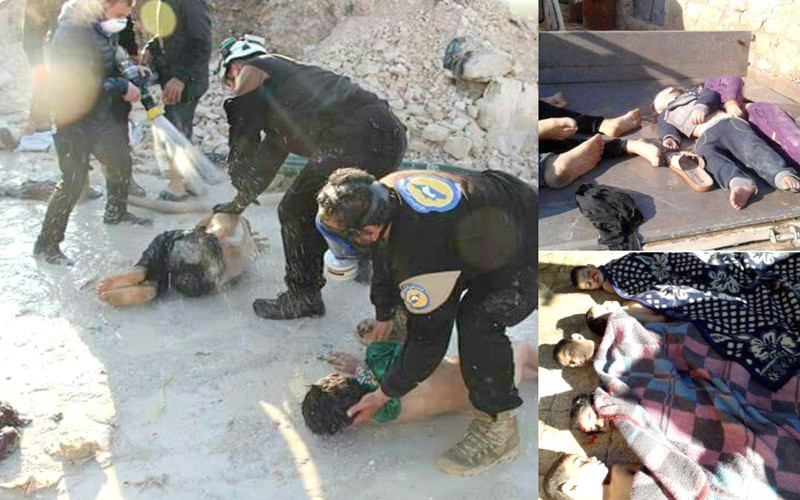 عکس‌های تکان‌دهنده ای.بی.سی از حمله شیمیایی در شهر خان‌شیخان در استان ادلب سوریه