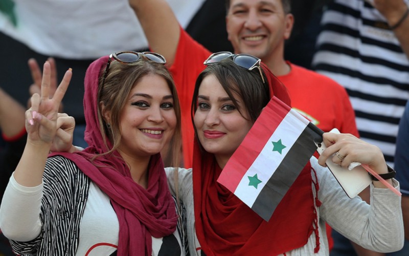 زنان سوري در ورزشگاه آزادي