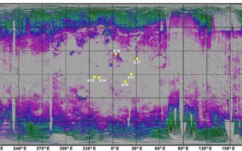 تدوین اولین نقشه پراکندگی آب در ماه