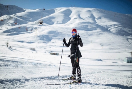 تصاویر الجزیره از اسکی‌باز زن ایرانی