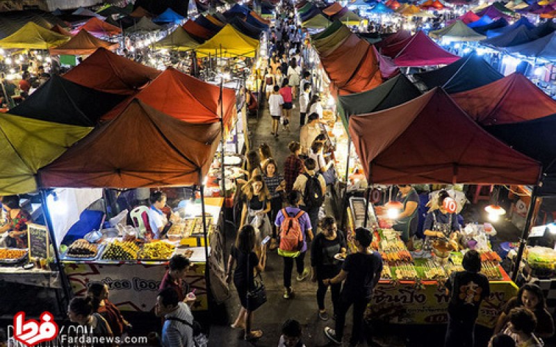 زیباترین بازار شبانه در بانکوک/تصاویر