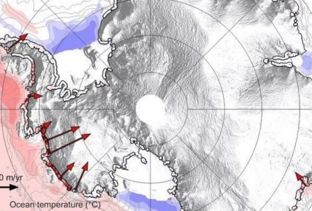 کاهش وسعت صفحه یخی قطب جنوب