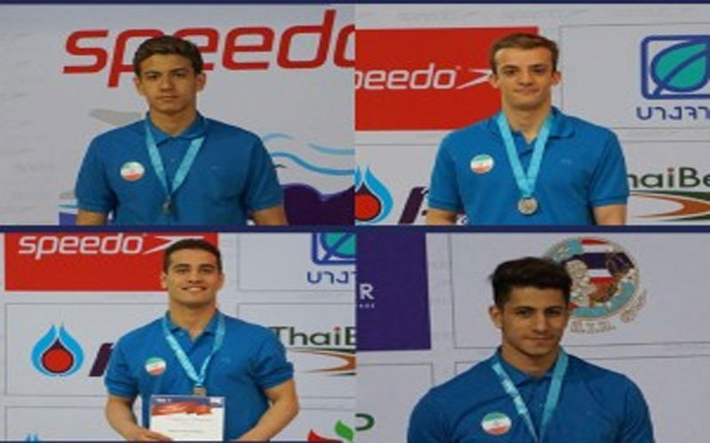 شناگران ایران چهار طلا و نقره کسب کردند
