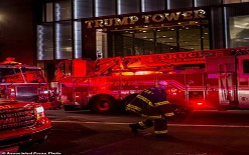 آتش سوزی در برج ترامپ در نیویورک