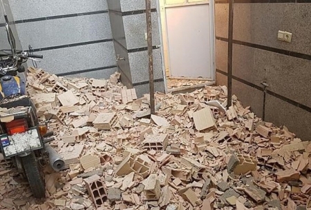 ریزش مرگبار دیوار بر اثر طوفان در تهران