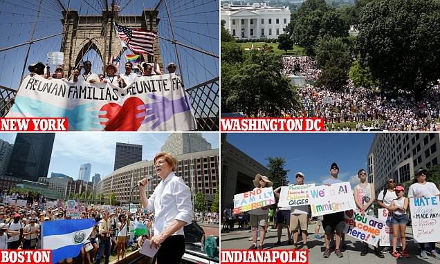 تظاهرات در آمریکا علیه سیاست مهاجرتی ترامپ