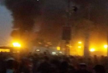 کنسولگری ایران در بصره به آتش کشیده شد