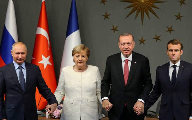 نشست اردوغان، ماکرون، مرکل و  پوتین بر سر سوريه