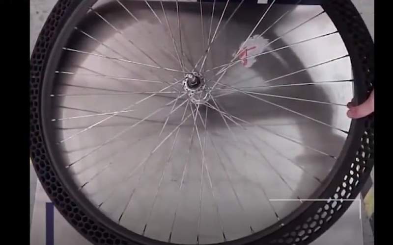 تایر بدون باد برای دوچرخه ساخته شد