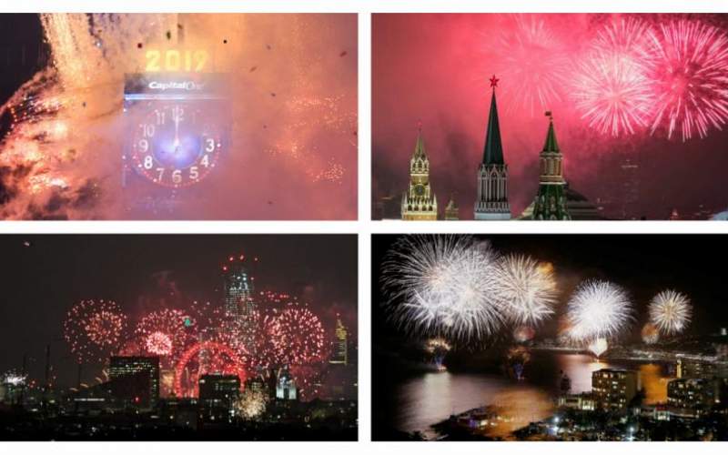 تحویل سال نو میلادی در ۲۶ منطقه زمانی جهان