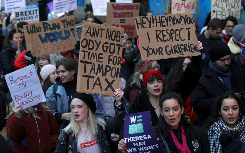 راهپیمایی زنان در لندن. عکس از رویترز