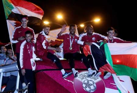 استقبال امیر قطر از تیم ملی فوتبال این کشور