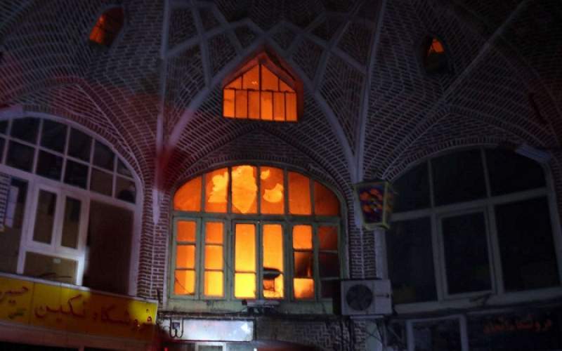 29 نفر مصدوم آتش سوزی بازار تبریز