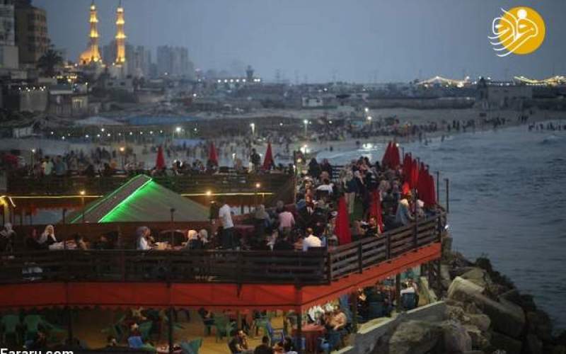 (تصاویر) رستوران لاکچری در ساحل غزه