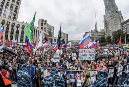 ده‌ها هزار مخالف پوتین در مسکو تظاهرات کردند