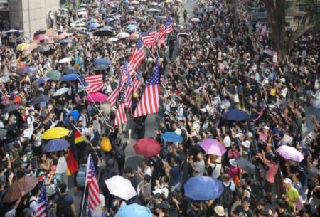 معترضان هنگ‌کنگی خواستار کمک آمریکا شدند