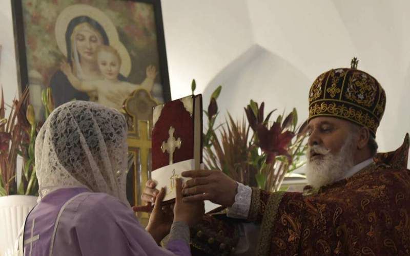 مراسم مذهبی در قدیمی‌ترین کلیسای تهران