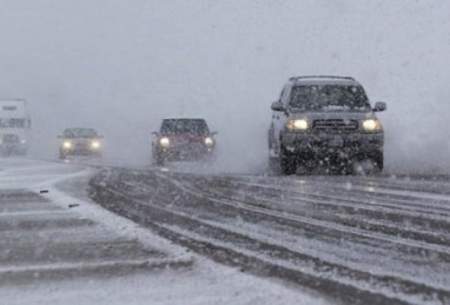 برف و باران در جاده‌های پنج استان