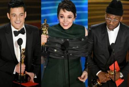 برندگان اسکار بازیگری جایزه می‌دهند