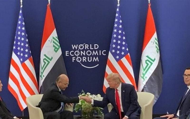 توافق ترامپ و صالح برای بقایِ آمریکا در عراق