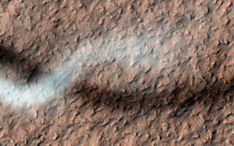 عکس از گردباد شیطان در مریخ