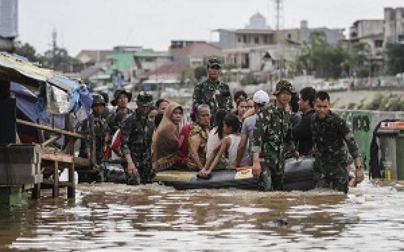 پایتخت اندونزی زیر سیل رفت