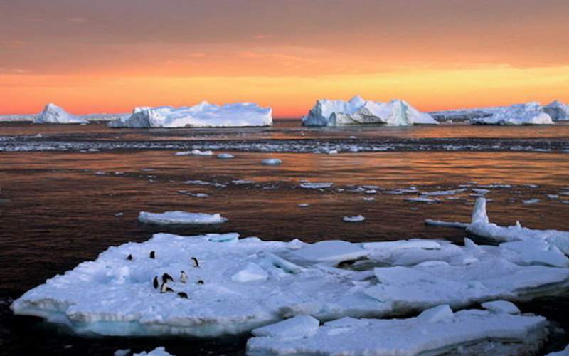 کشف جزیره‌ای باآب شدن یخچال‌های قطب جنوب