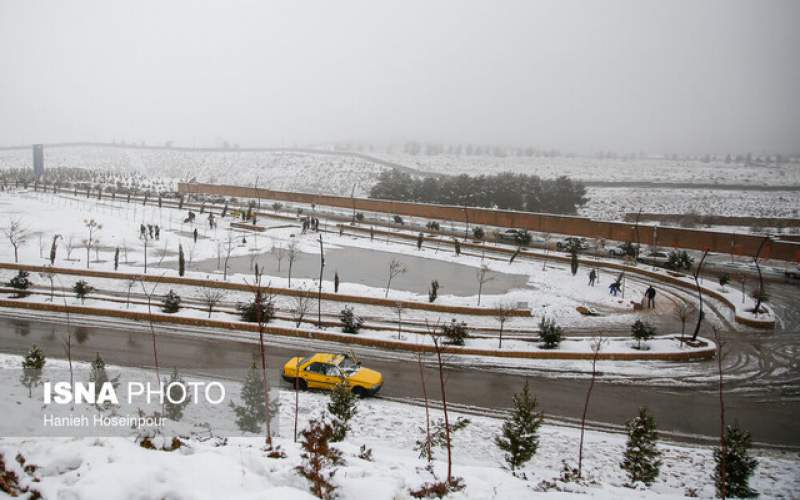 برف بهاری در شیراز
