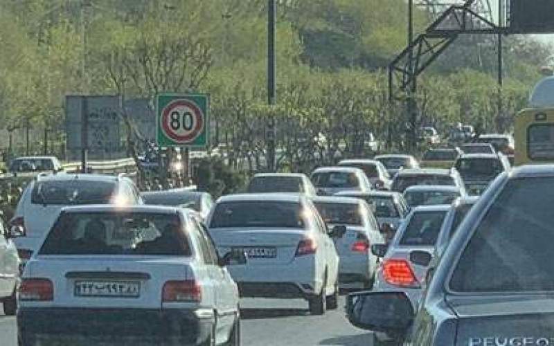 ترافیکِ تهران در اولین روز کاری بعد از تعطیلات