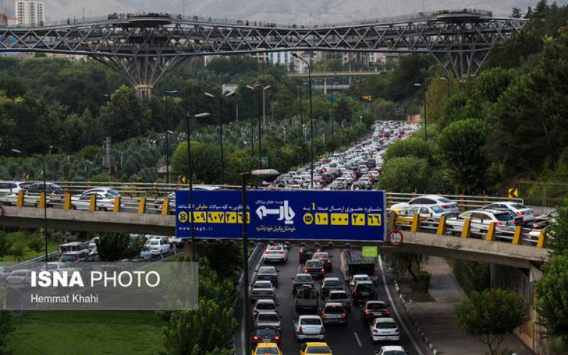 ترافیک صبحگاهی تهران در ۵ بزرگراه