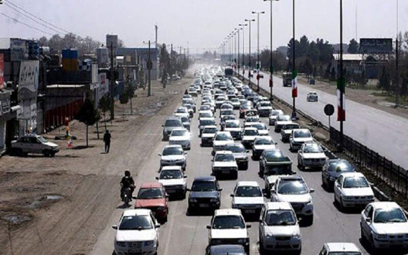 ترافیک پرحجم در ورودی شهر مشهد
