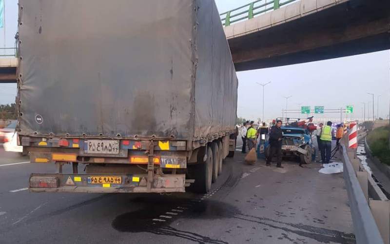 فوت یک نفر بر اثر تصادف در بزرگراه آزادگان