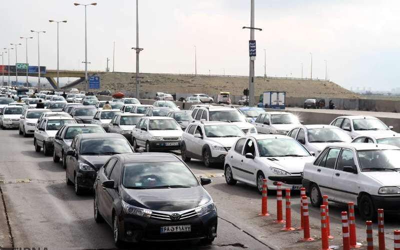 ترافیک سنگین در آزادراه قزوین-کرج-تهران