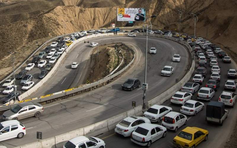 ترافیک سنگین در آزادراه تهران-شمال و کندوان