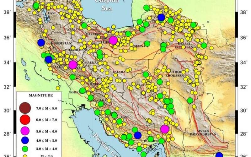 ایران در اردیبهشت ماه بیش از ۹۰۰ بار لرزید