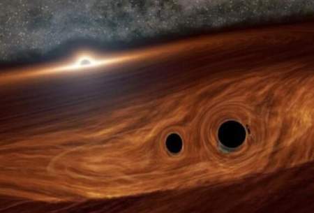 نور حاصل از برخورد ۲ سیاهچاله رصد شد