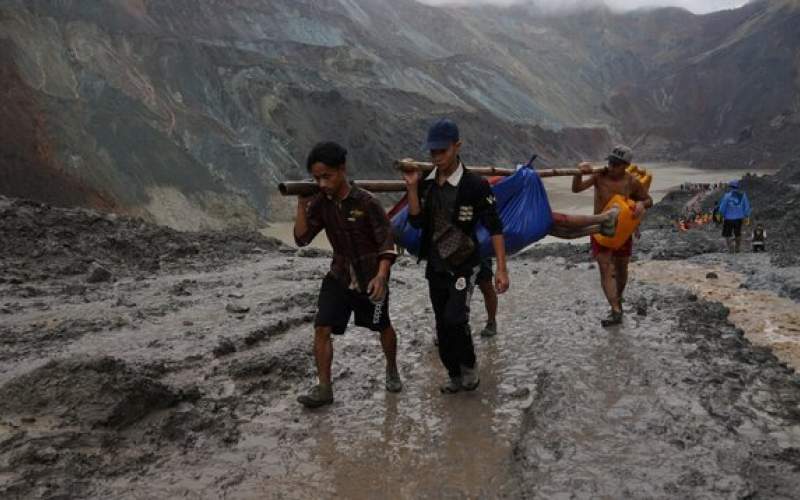 ده‌ها کشته در حادثه رانش زمین در میانمار